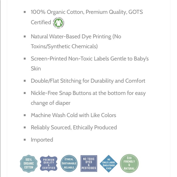 100% Organic Cotton BeeCotton Bee Bodysuits - Picture 3 of 5